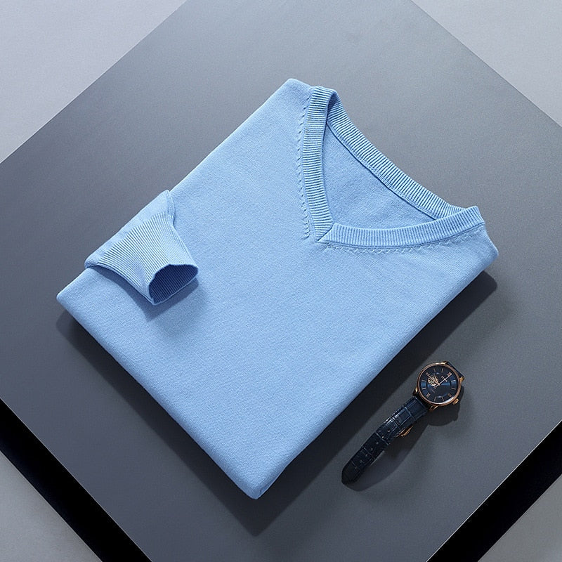 Damian | Refined V-Neck Jumper