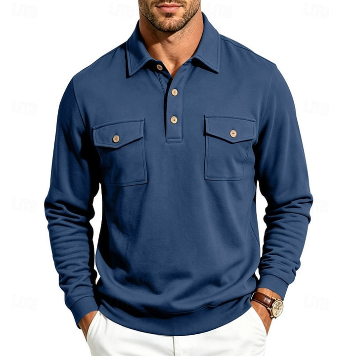 Garrett | Refined Long-Sleeve Polo Shirt
