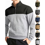 Harvey | Colour-Block Quarter-Zip Pullover