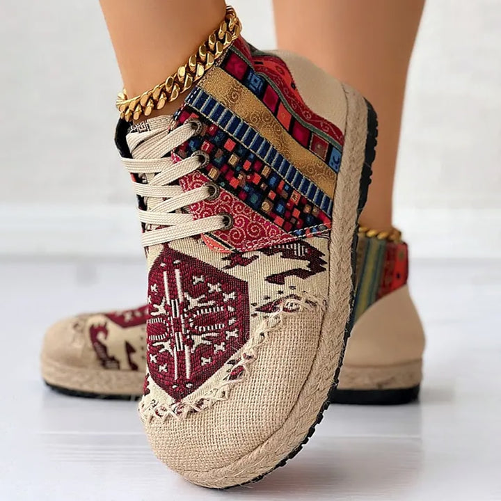 Georgia | Bohemian Patterned High-Top Sneakers