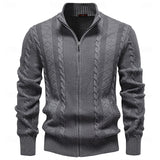 Clive | Cable-Knit Zip-Up Cardigan