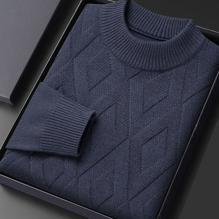 Leland | Textured Mock-Neck Jumper