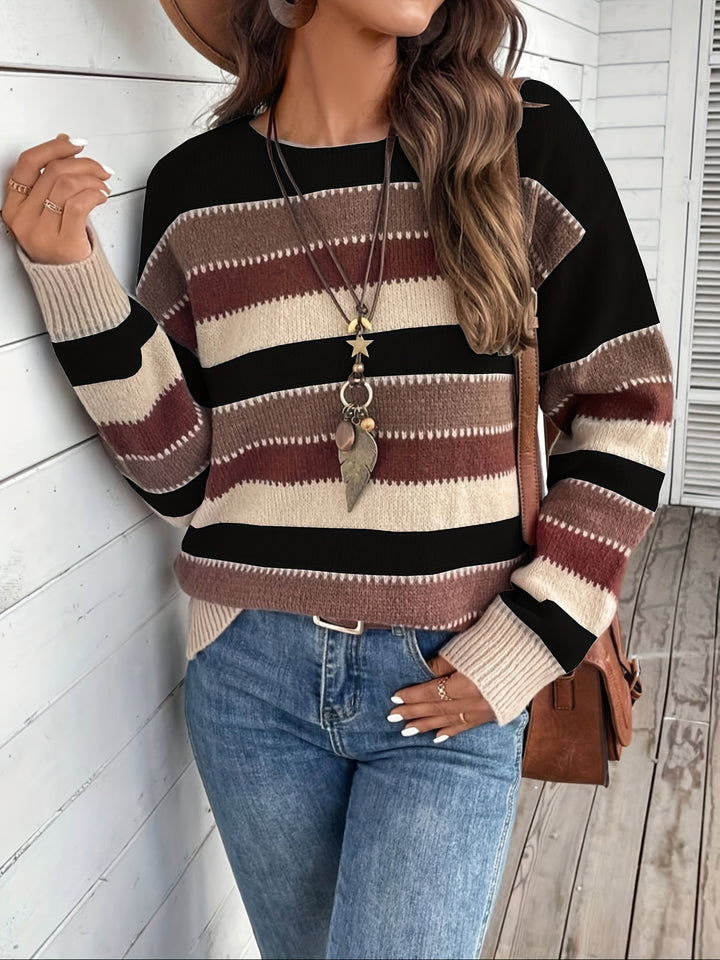Delphine | Striped Round-Neck Sweater