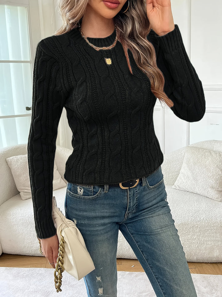 Gemma | Cable-Knit Round Neck Sweater