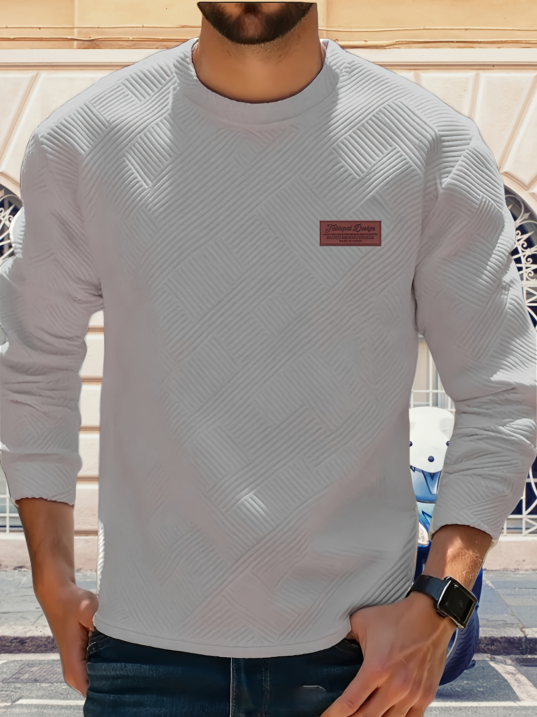 Camden | Textured Crew Neck Sweatshirt