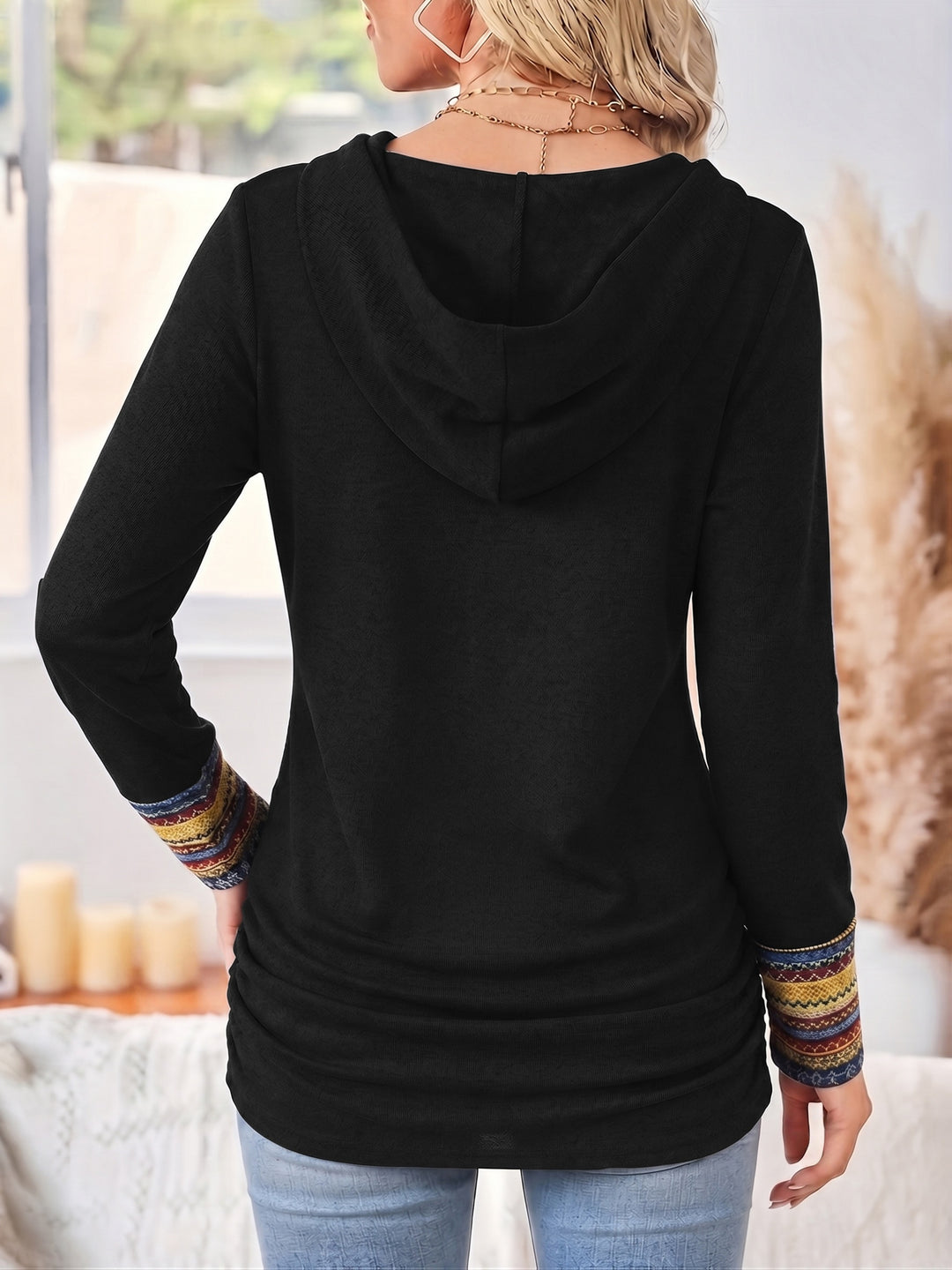 Opal | Cosy Patterned Long-Sleeve Top