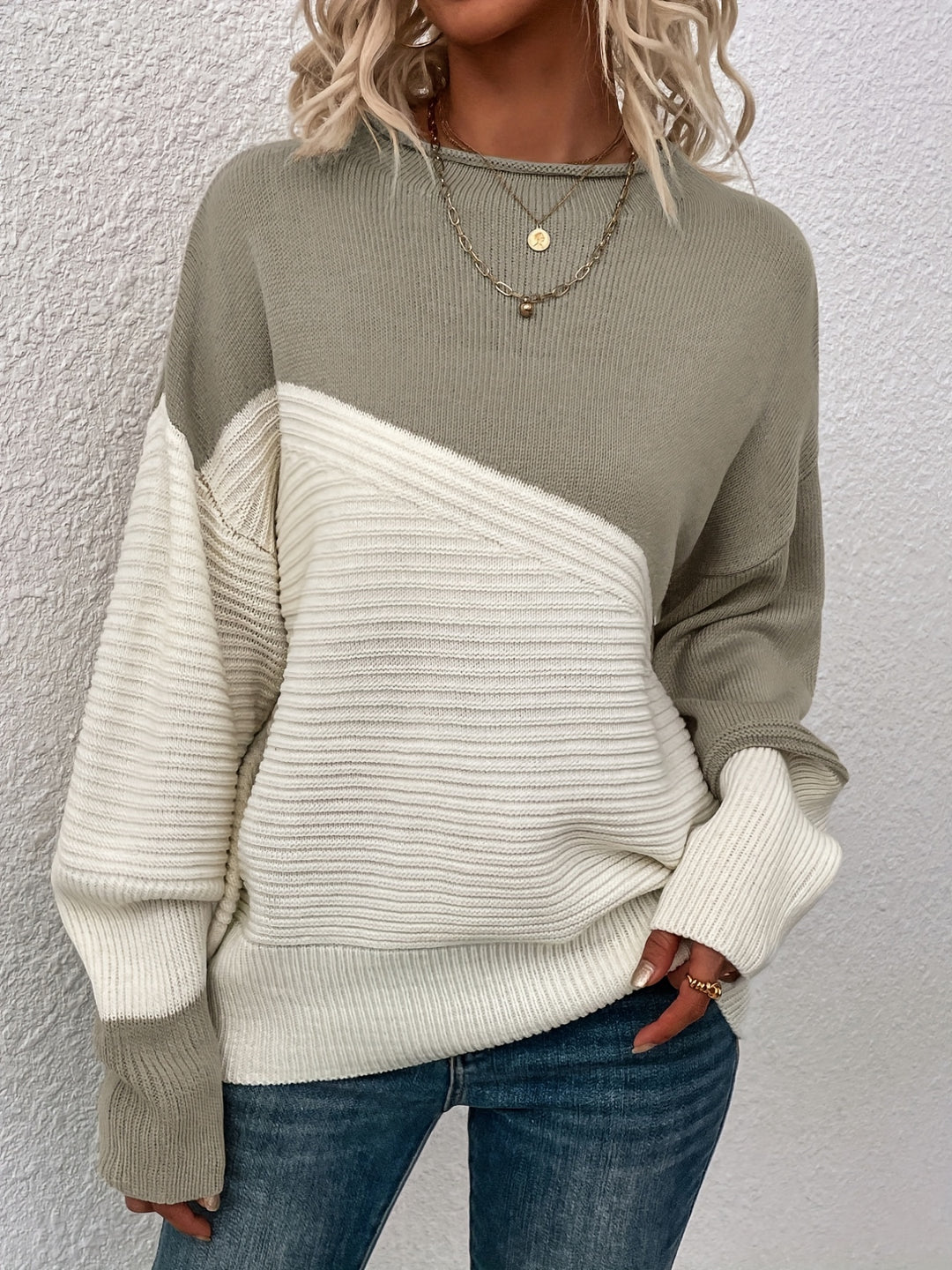 Mabel | Colour Block Relaxed Sweater