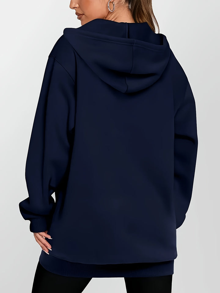 Sloane | Longline Hooded Zip Jacket