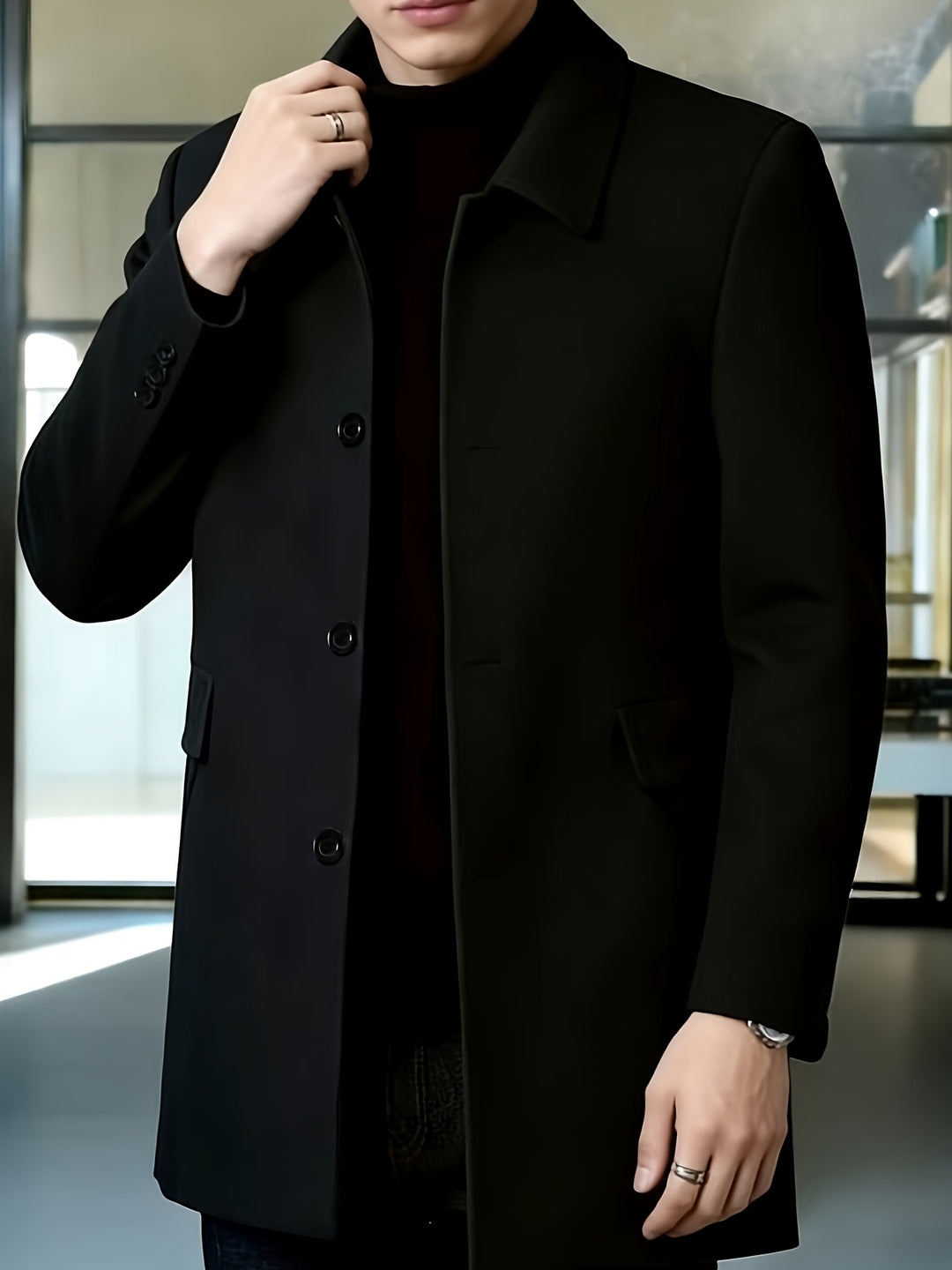 Cedric | Tailored Single-Breasted Overcoat