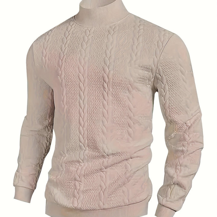Brennan | Textured High-Neck Sweatshirt