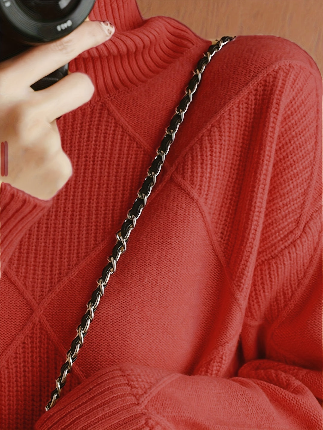 Freya | Textured Turtleneck Sweater