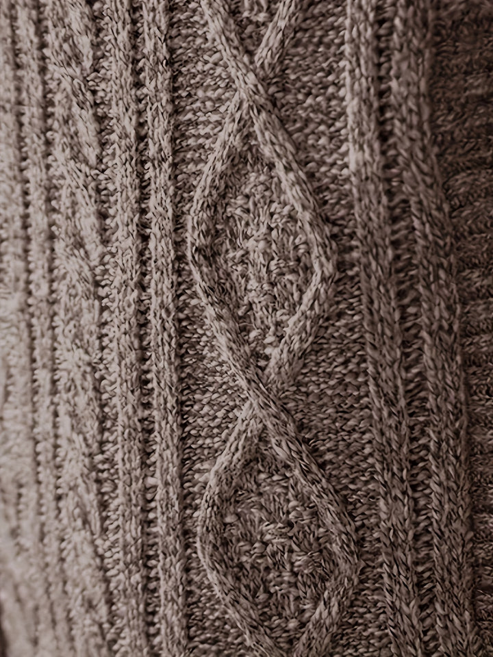 Edmund | Textured Stand-Collar Zip Cardigan