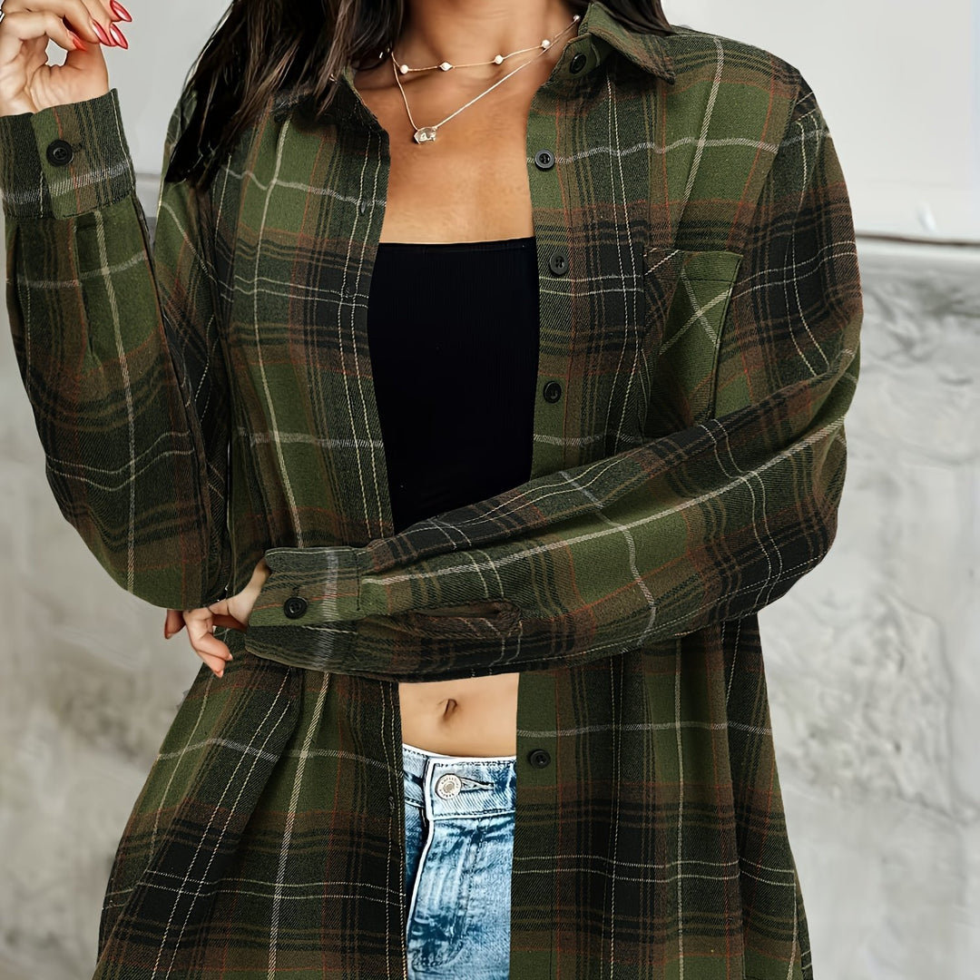 Danica | Longline Checked Shirt