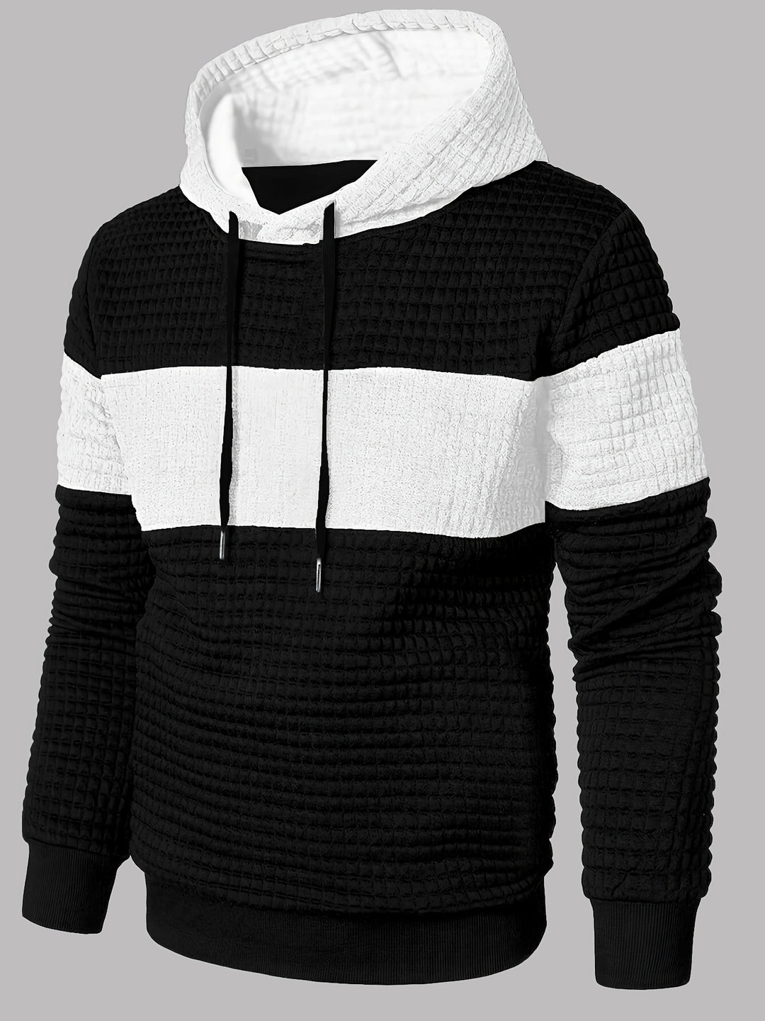 Rutherford | Textured Colour-Block Hoodie