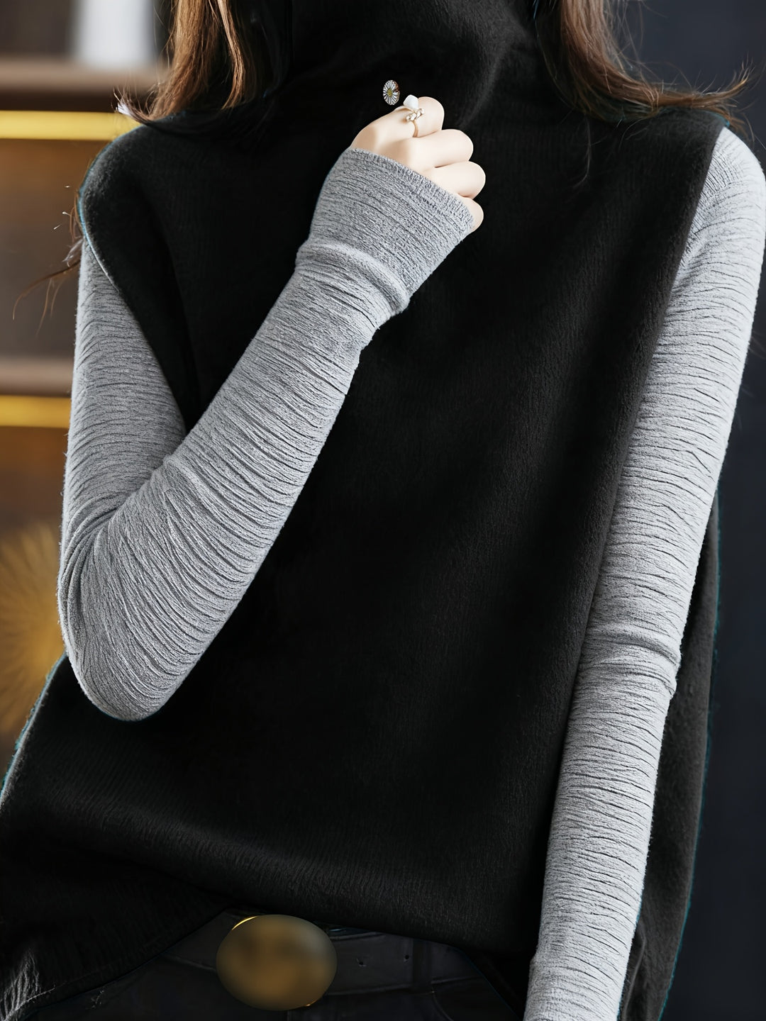 Imogen | High-Neck Sleeveless Vest