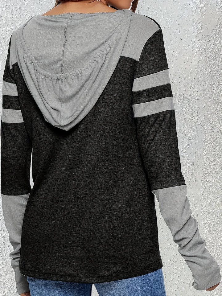 Coralie | Colour-Block Thumbhole Hoodie