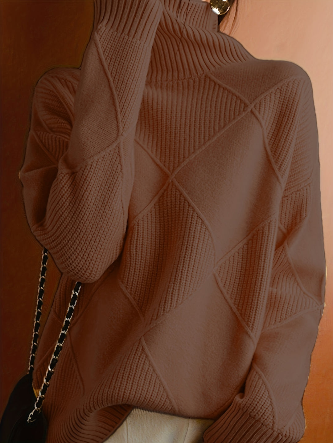 Freya | Textured Turtleneck Sweater