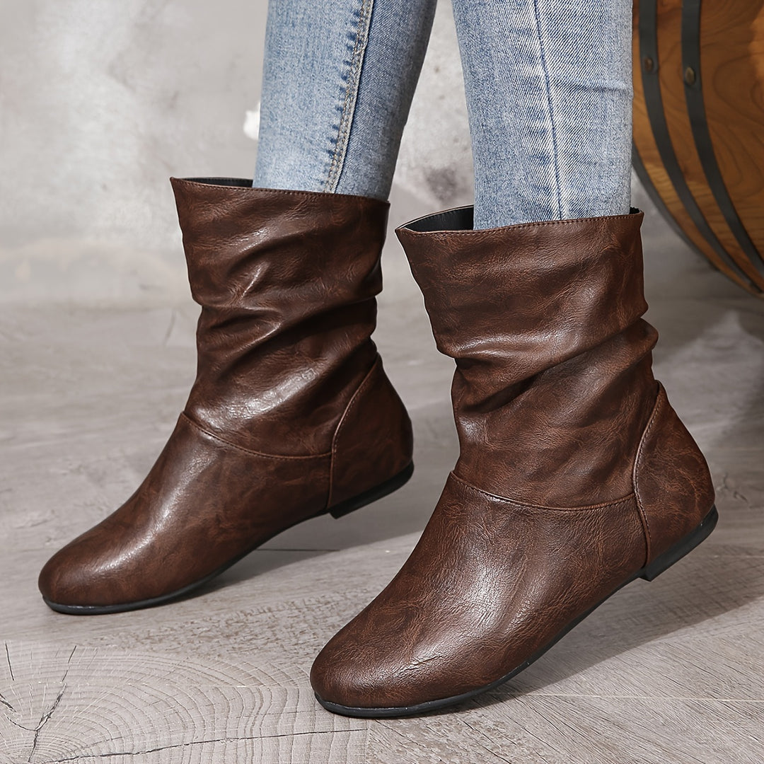 Lucia | Slouchy Slip-On Ankle Boots