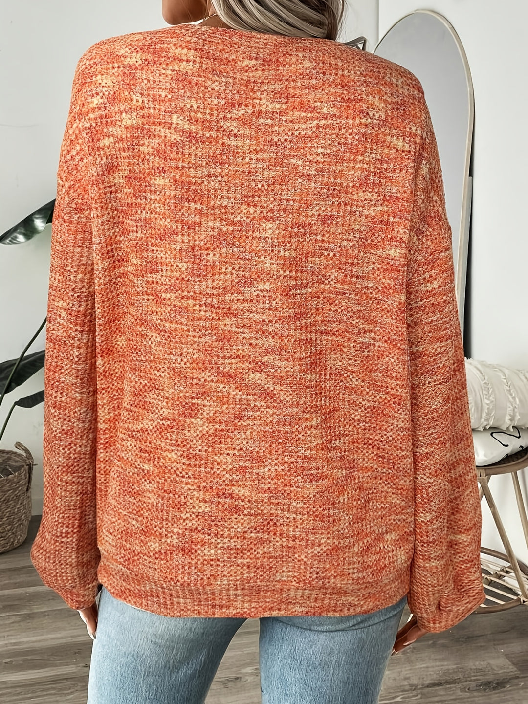 Greta | Relaxed Waffle-Knit Sweater