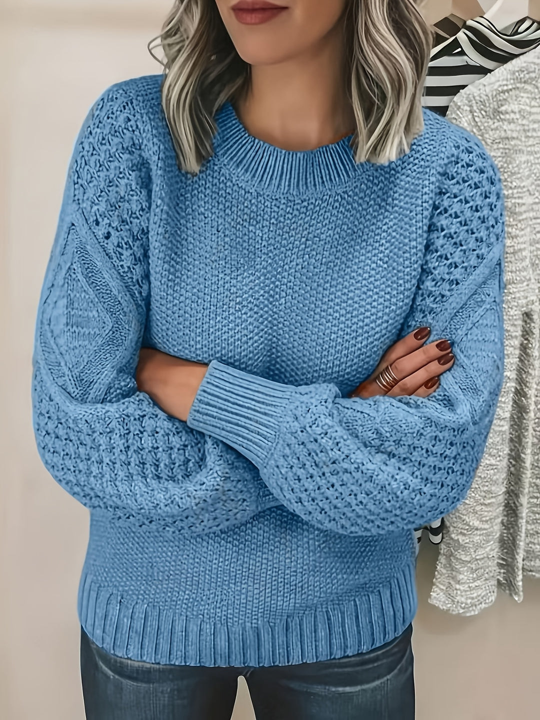 Estelle | Cosy Lantern-Sleeve Sweater