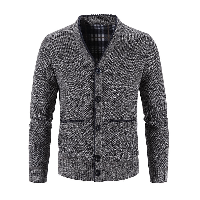 Hugh | Textured V-Neck Cardigan