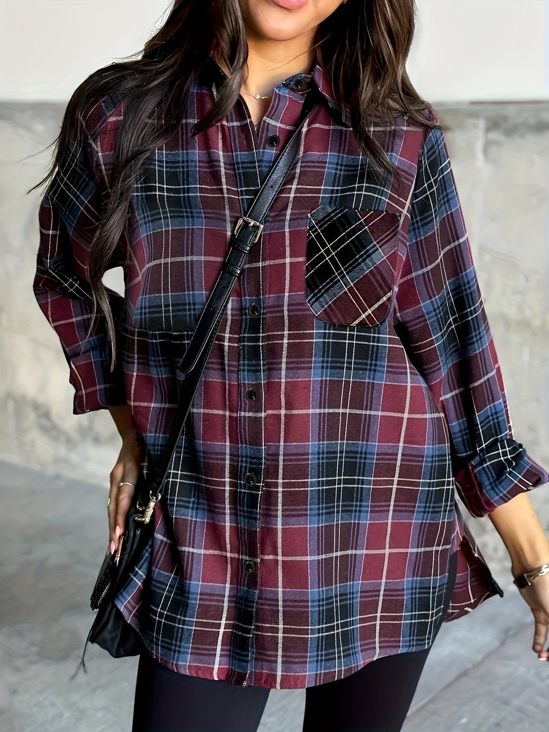 Danica | Longline Checked Shirt