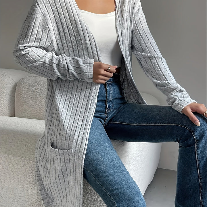 Lenora | Ribbed Open-Front Cardigan