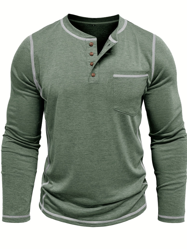 Kingsley | Classic Long-Sleeve Henley Shirt
