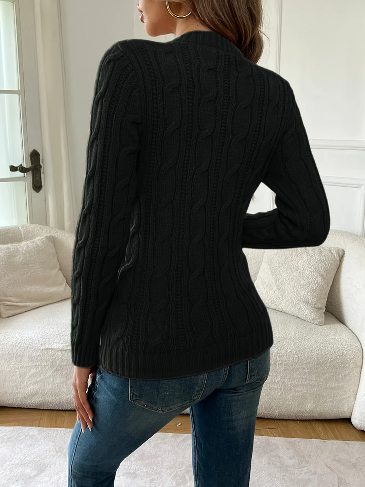 Gemma | Cable-Knit Round Neck Sweater