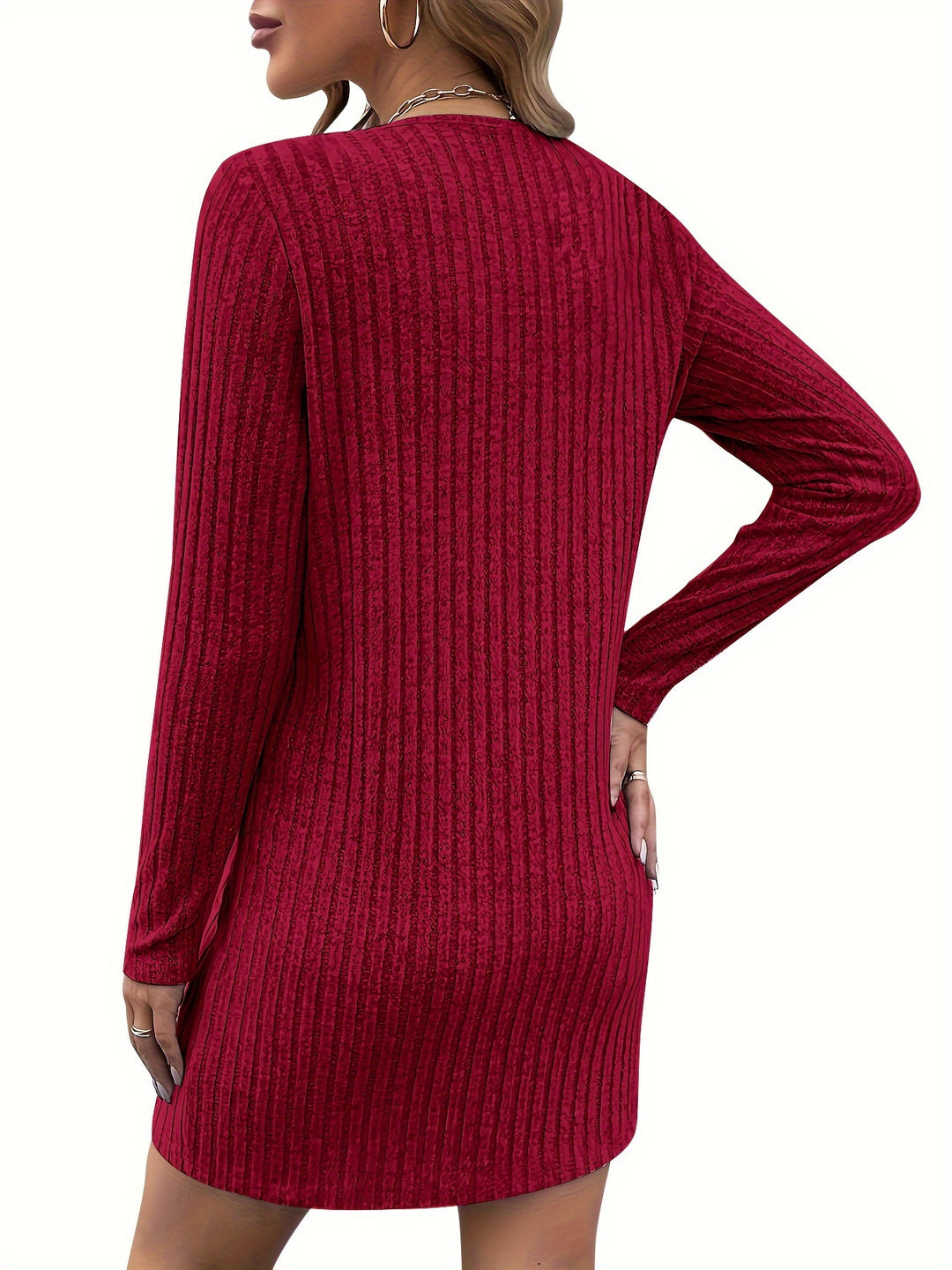 Valerie | Zip-Neck Ribbed Dress
