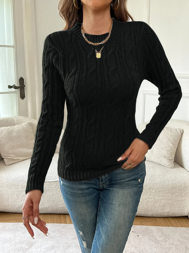 Gemma | Cable-Knit Round Neck Sweater