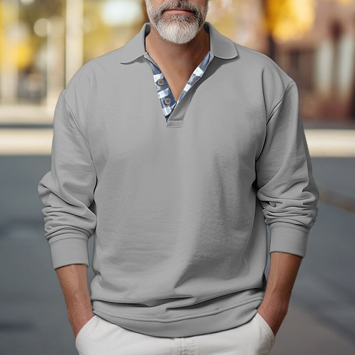 Landon | Polo-Collar Sweatshirt