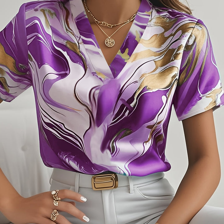 Nadine | Flowing V-Neck Blouse