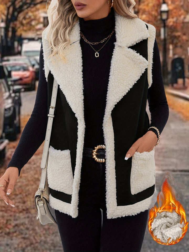 Cecily | Cosy Lined Lapel Gilet