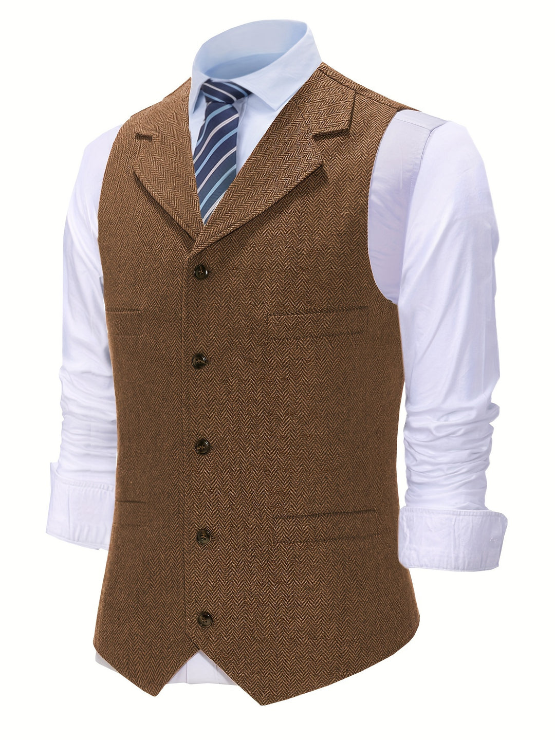 Emmett | Herringbone Tailored Waistcoat