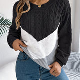 Noreen | Colour-Block Knit Sweater