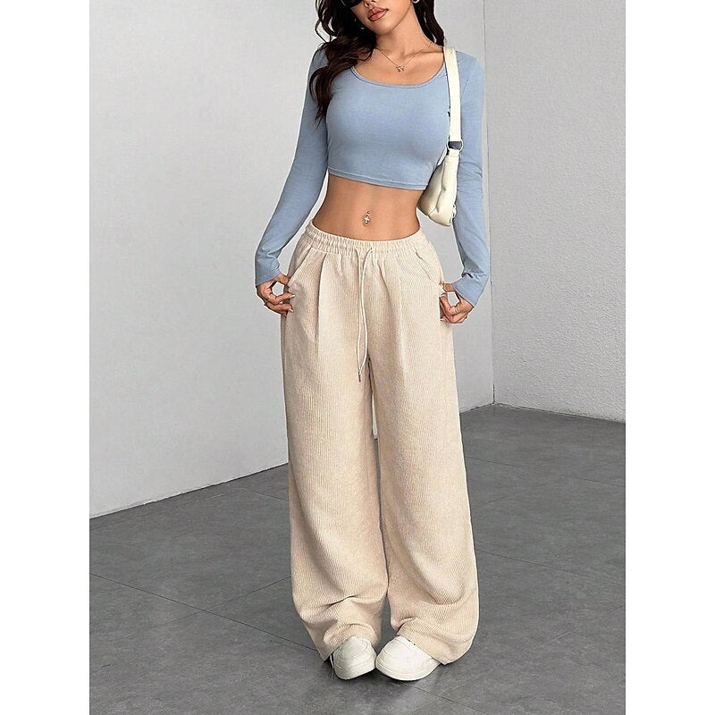 Della | Relaxed Wide-Leg High-Waist Trousers