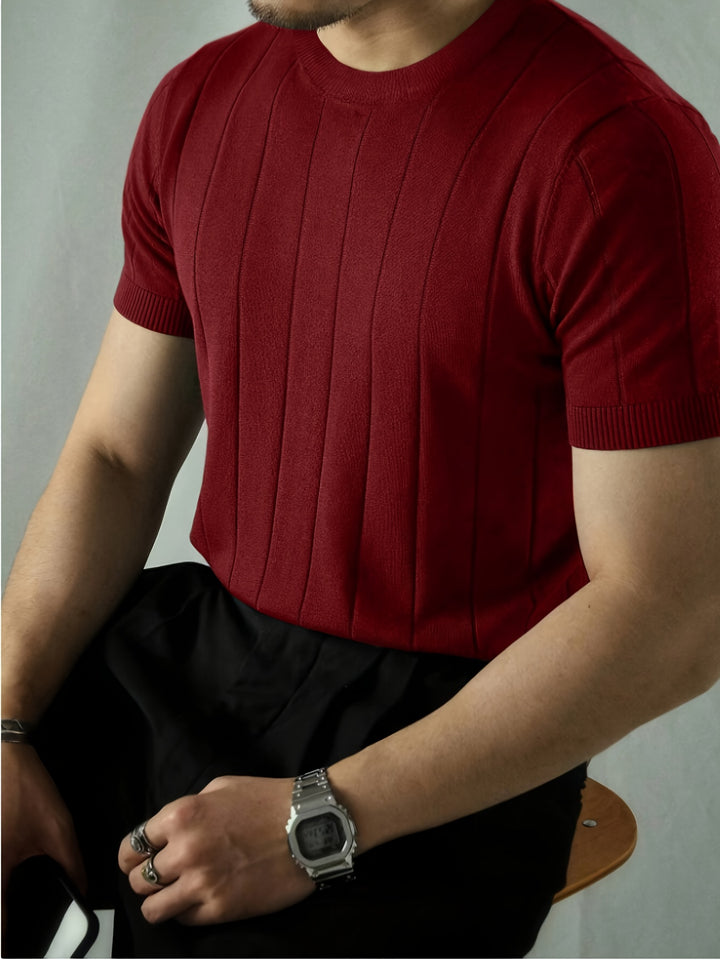 Julius | Ribbed Short-Sleeve Knit Top