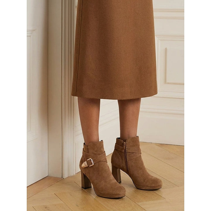 Mabel | Buckle-Strap Heeled Ankle Boots