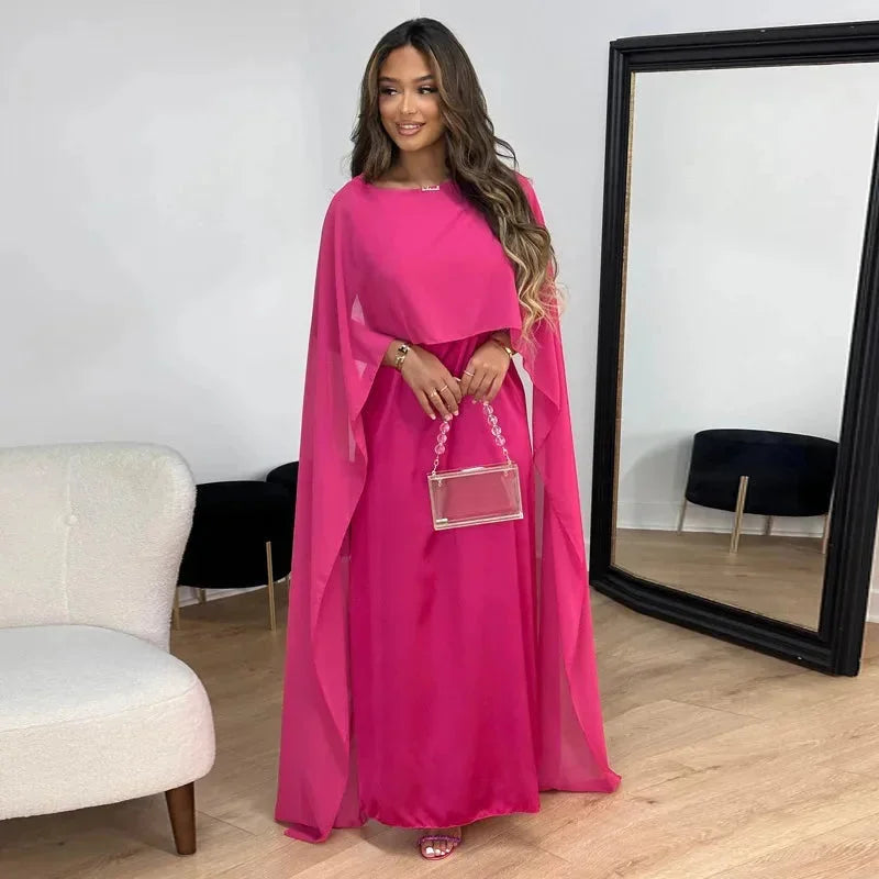 Rhianna | Stylish Long Cape Maxi Dress