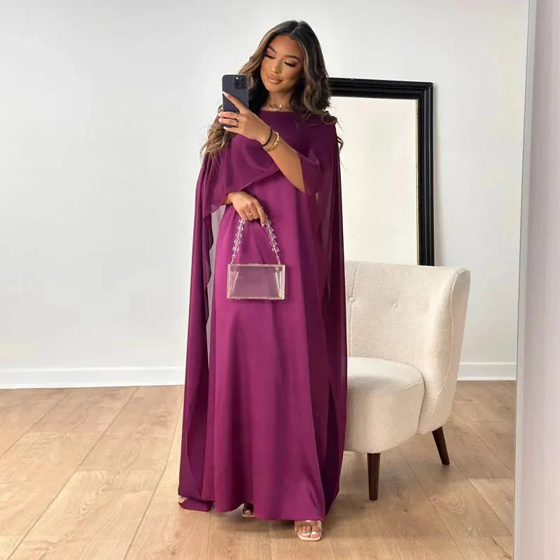 Rhianna | Stylish Long Cape Maxi Dress