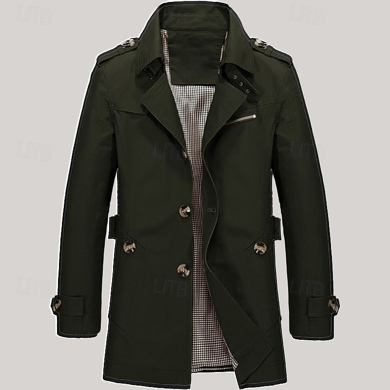 Caleb | Tailored Single-Breasted Trench Coat
