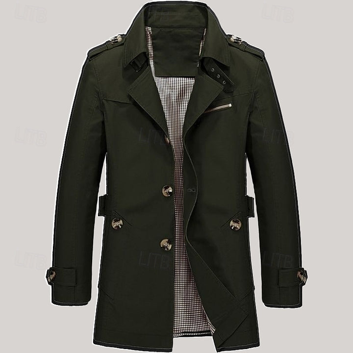 Caleb | Tailored Single-Breasted Trench Coat