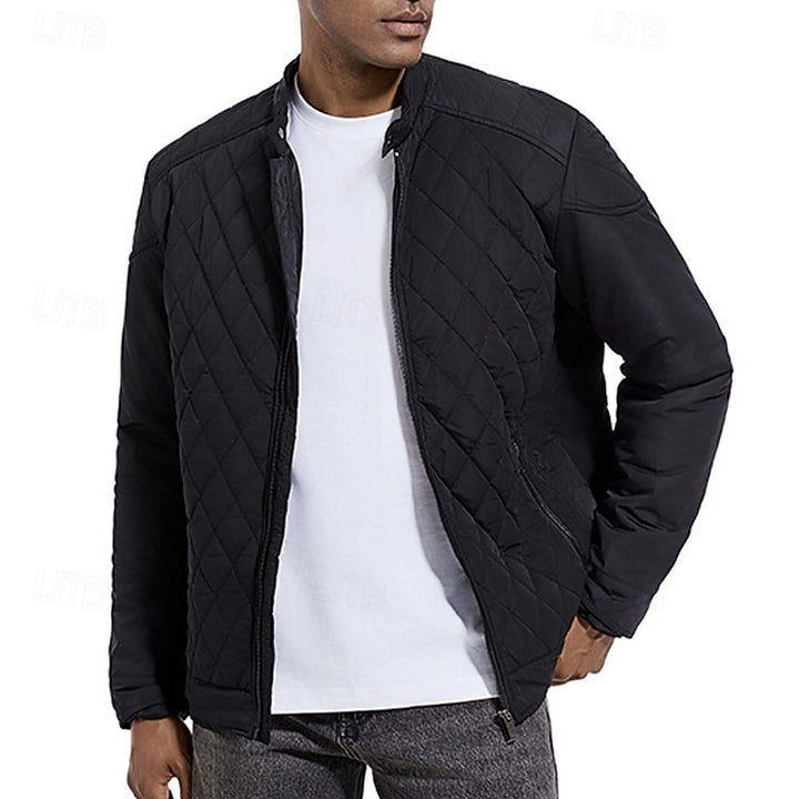 Carter | Diamond-Quilted Stand-Collar Jacket