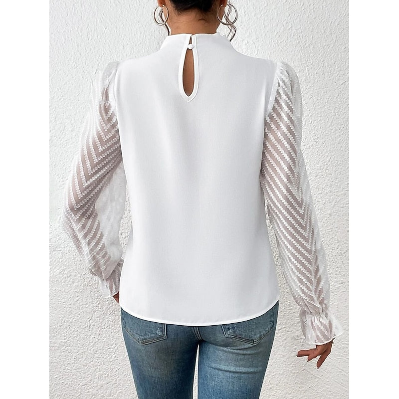 Maribel | Elegant High-Neck Blouse