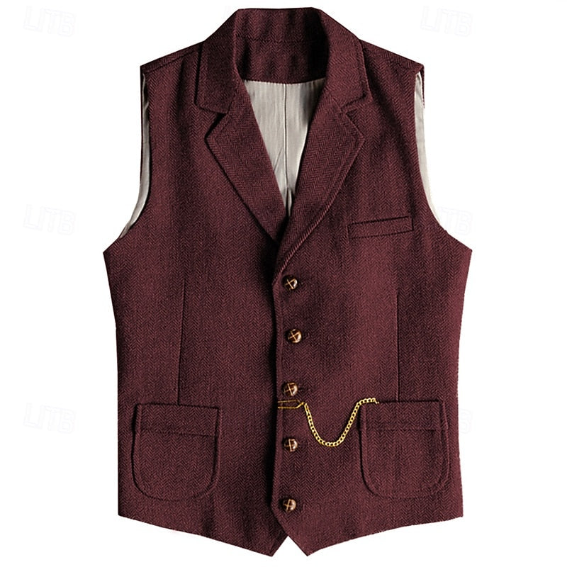 Ezra | Tailored Herringbone Waistcoat