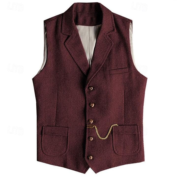 Ezra | Tailored Herringbone Waistcoat