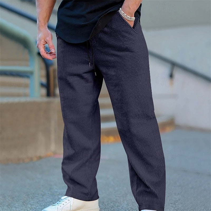 Dominic | Relaxed Ribbed Trousers