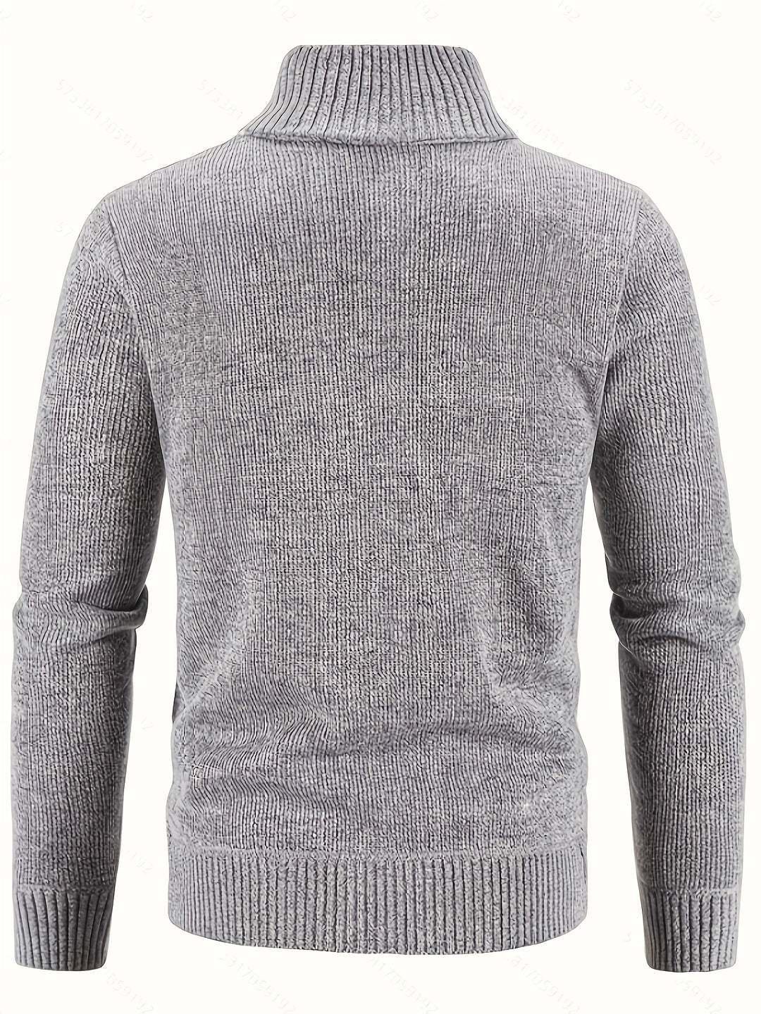Edmund | Textured Stand-Collar Zip Cardigan