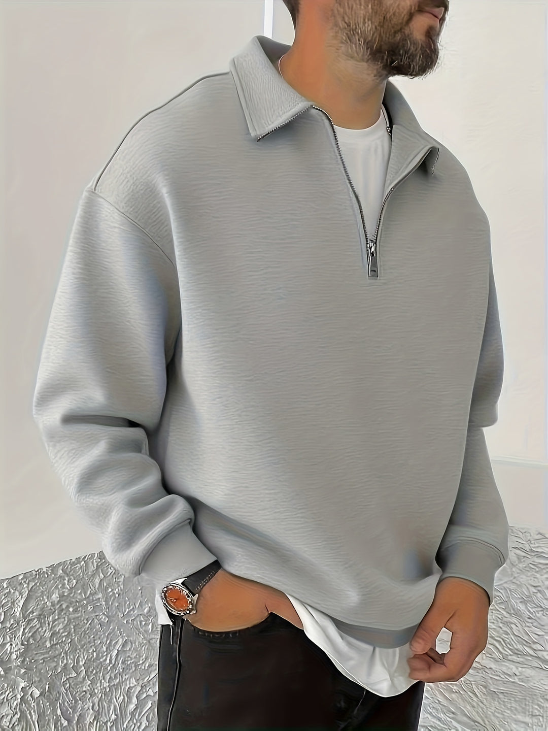 Gideon | Collared Half-Zip Sweatshirt
